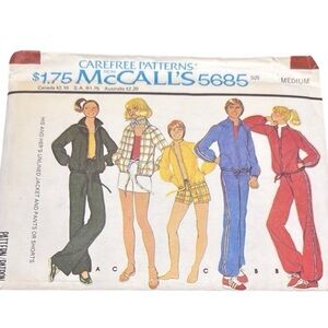 McCall's 5685 Sewing Carefree Tracksuit Jogger Pattern